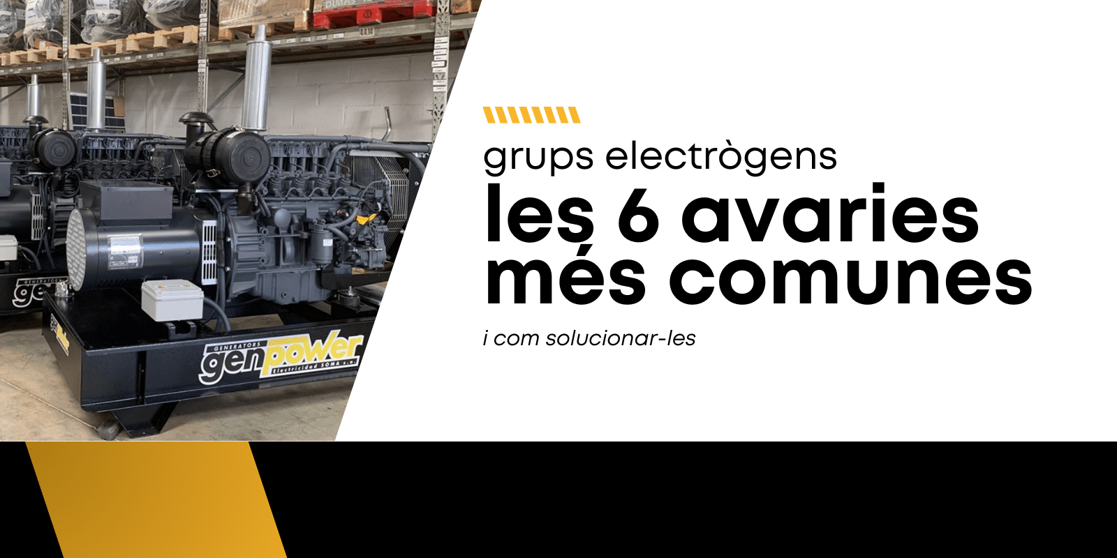 avaries més comunes dels grups electrògens