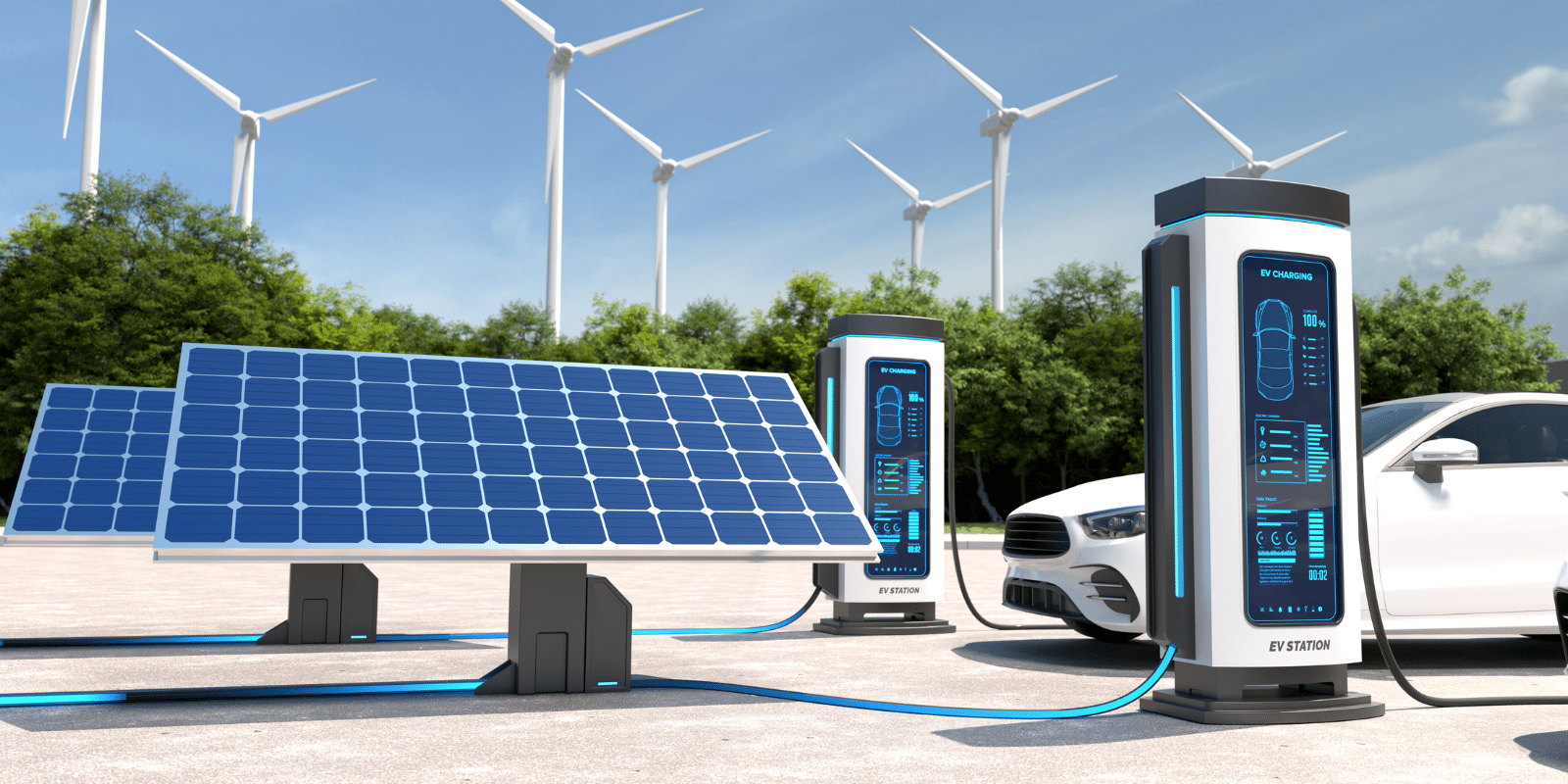 cargar un coche eléctrico con energía solar